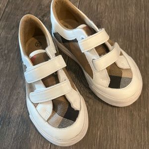 Gorgeous Burberry toddler shoes. Still in great shape! Burberry plaid.